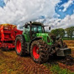 tractor in Town of Hamburg, Marathon County, Wisconsin